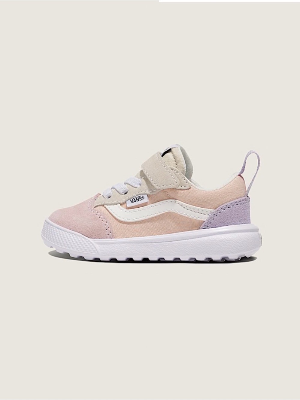 Vans Kids Pink, Cream & Lavender Low-Top Sneaker